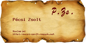 Pécsi Zsolt névjegykártya
